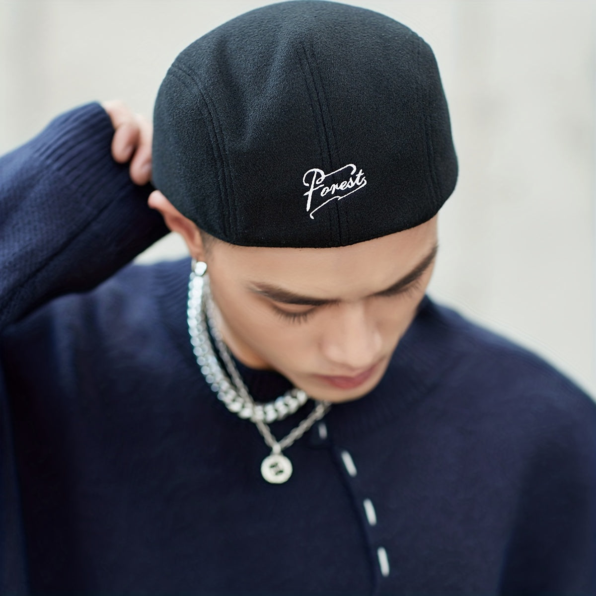 Casquette Angiales Marin Octogonale