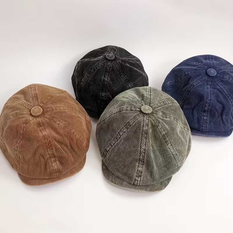 Casquette Gavroche en Velours Côtelé