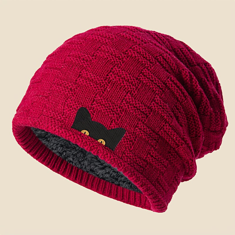 Bonnet Angiales Motif Chat Graphique